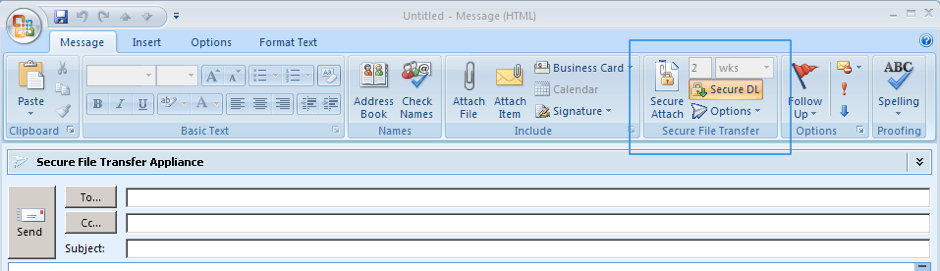 Outlook Plugin Screenshot