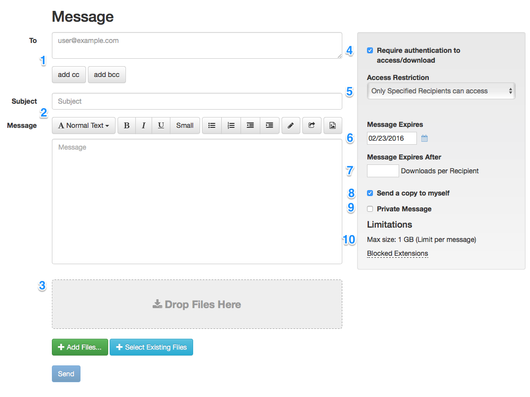 Send Files Screenshot
